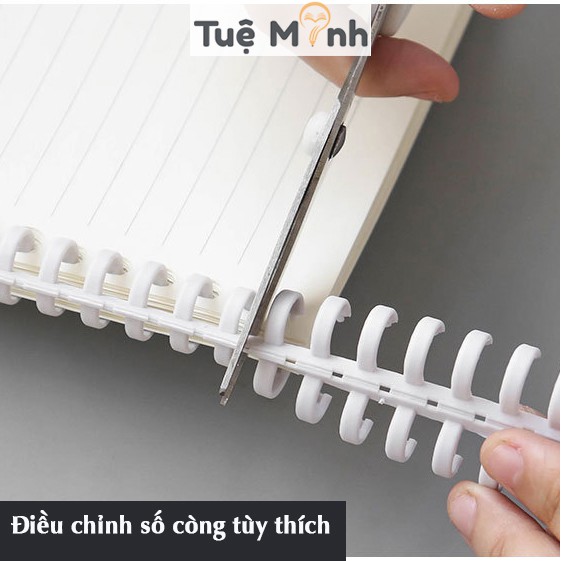 Thanh còng nhựa sổ Pastel, còng kẹp ruột sổ làm binder refill P11