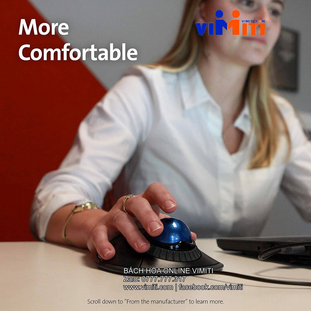 Chuột máy tính bi lăn thiết kế công thái học Kensington 72337, giá rẻ nhất