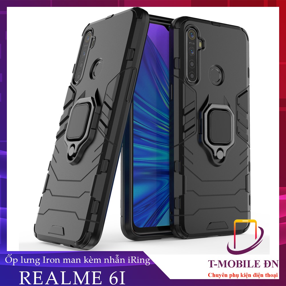 Ốp lưng Realme 6 6i 6s 6 Pro, Ốp Chống sốc Iron Man có giá đỡ nhẫn iring Bảo vệ viền và Camera cho Realme 6 6i 6s 6 Pro