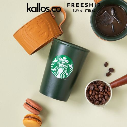 Bộ Ly Starbucks Curtis Kulig, Cherry Blossom, Black, Wordmark, Green Siren, Cream, KakaoFriends Mug - Kallos Vietnam