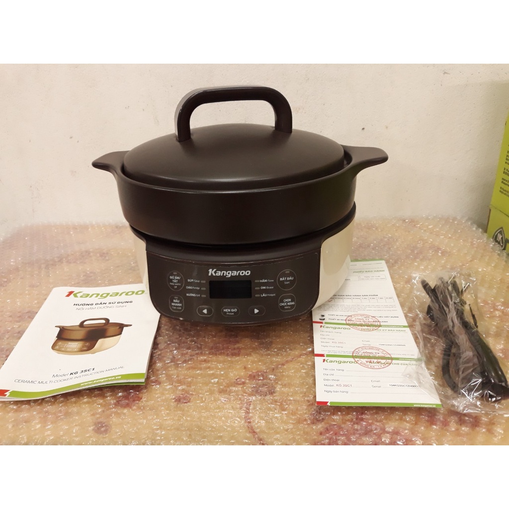 Nồi hầm dưỡng sinh kangaroo KG3SC1 bảo hành 12 tháng