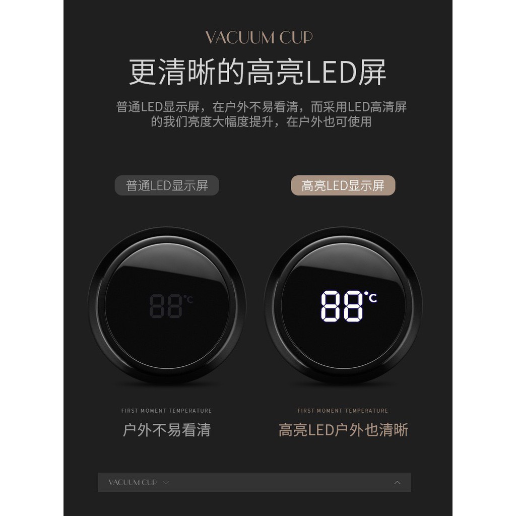 Bình giữ nhiệt inox 304 màn hình led hiển thị nhiệt độ cao cấp [ hàng công ty bảo hành 1 đổi 1 ]