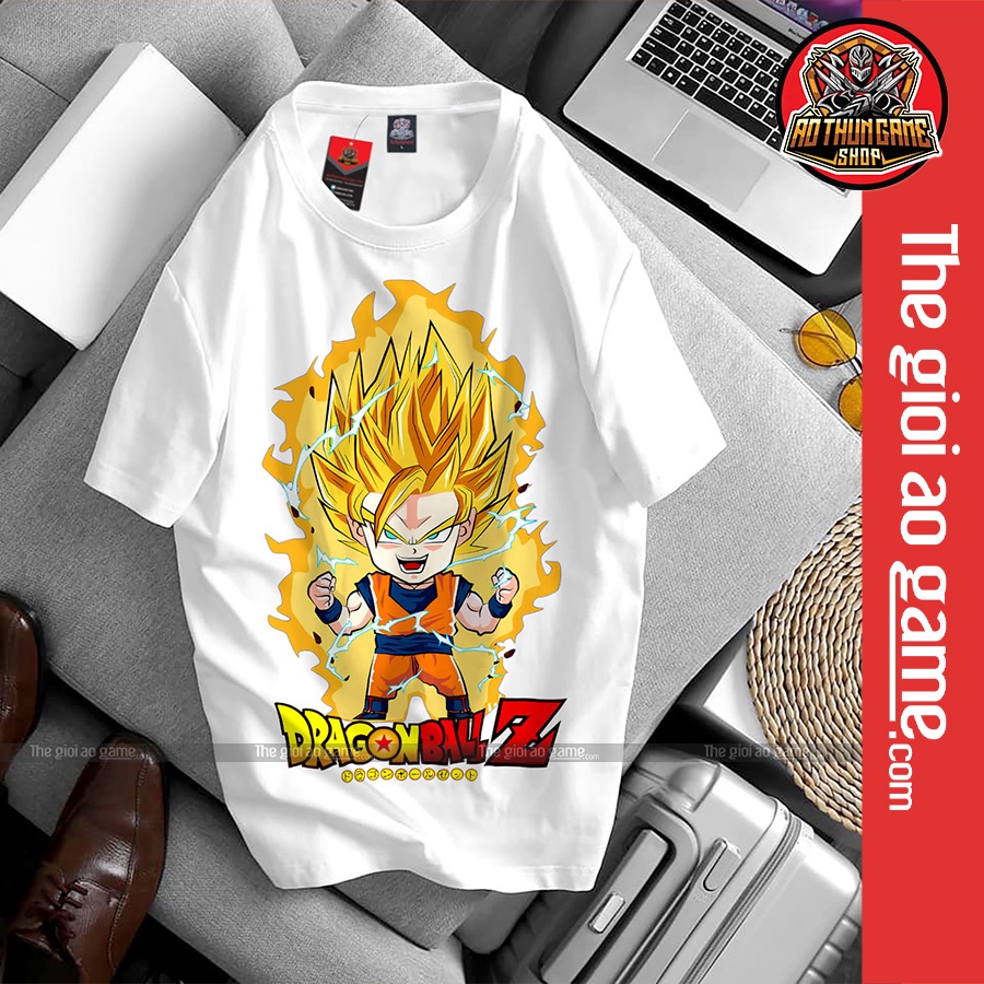 Áo dragon ball Goku nam nữ Áo phông Goku dragon ball  trắng đen form rộng unisex cotton co giãn thoáng mát T12