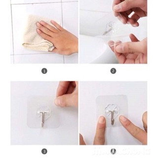 COMBO 10 MÓC TREO DÁN TƯỜNG SIÊU CHẮC [TRONG SUỐT][ GIÁ BÁN SỈ ]
