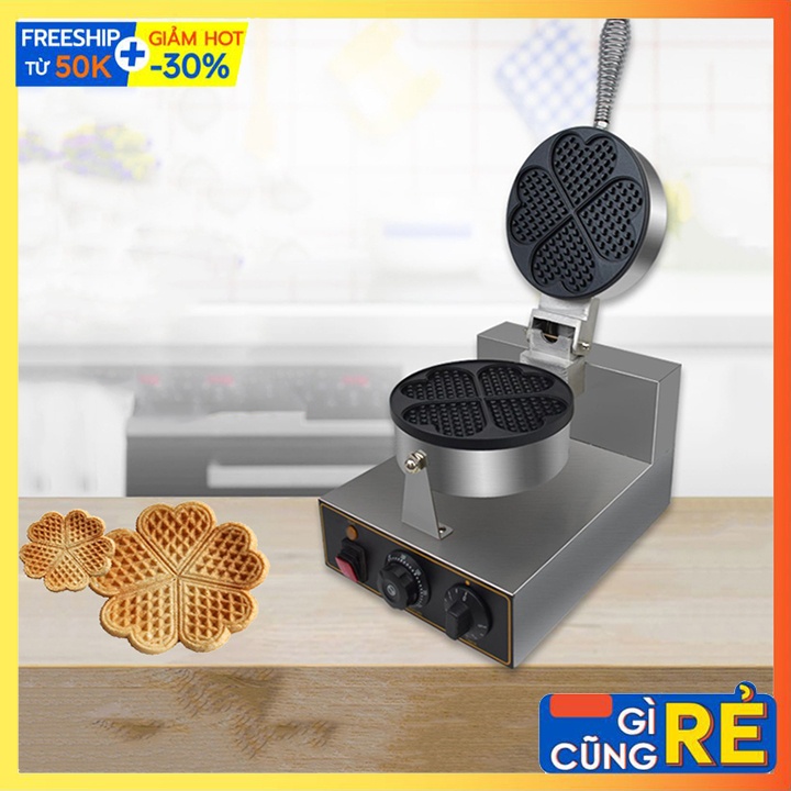 Máy làm các loại bánh tổ ong, bông lan, Waffle Khuôn trái tim