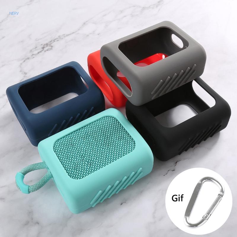 NERV Dust-proof Silicone Case Protective Cover Shell Anti-fall Speaker Case for-JBL GO 3 GO3 Bluetooth-compatible Speaker Accessories