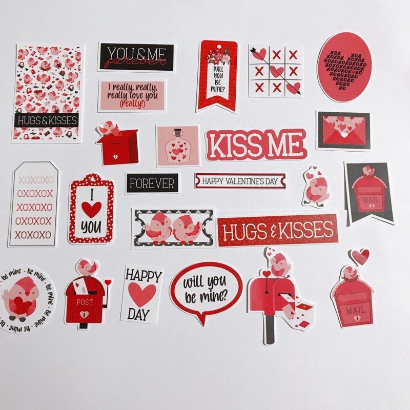 Sticker cắt sẵn trang trí love box ( Chủ đề tình yêu )