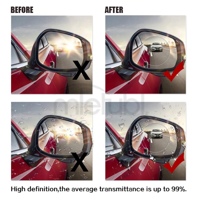 2 Miếng dán chống nước mưa kính chiếu hậu xe ô tô
