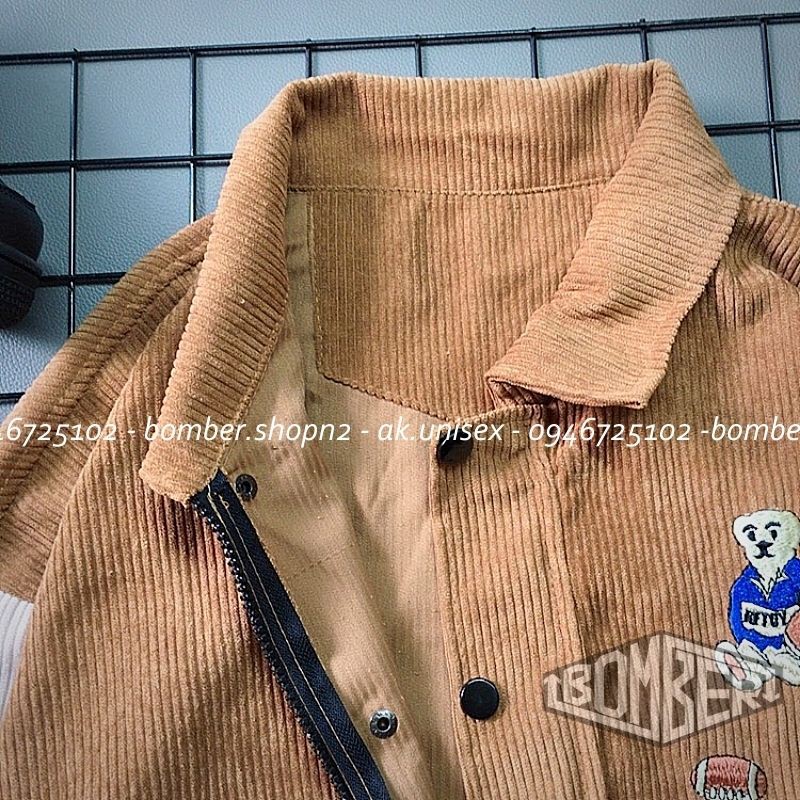 [Ảnh + Video thật] Áo khoác nhung style Unisex logo Teddy thêu | BigBuy360 - bigbuy360.vn
