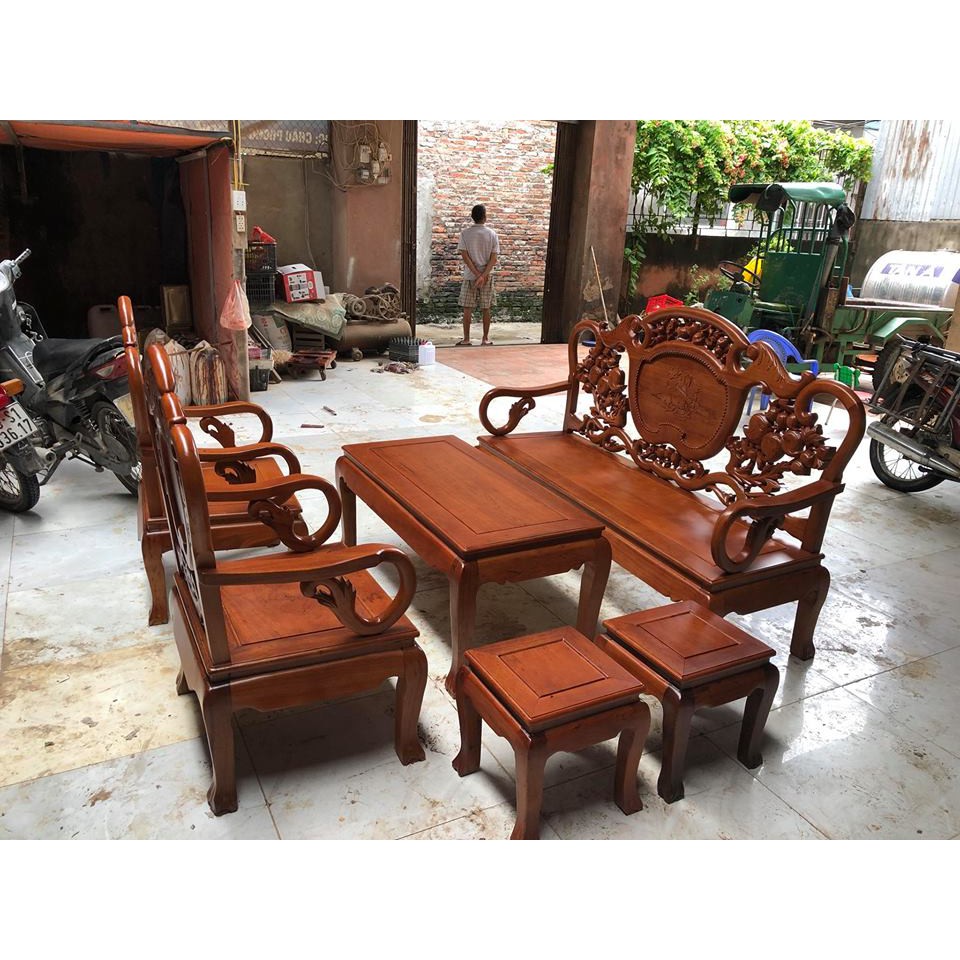Bộ bàn ghế giả cổ guột đào gỗ gụ
