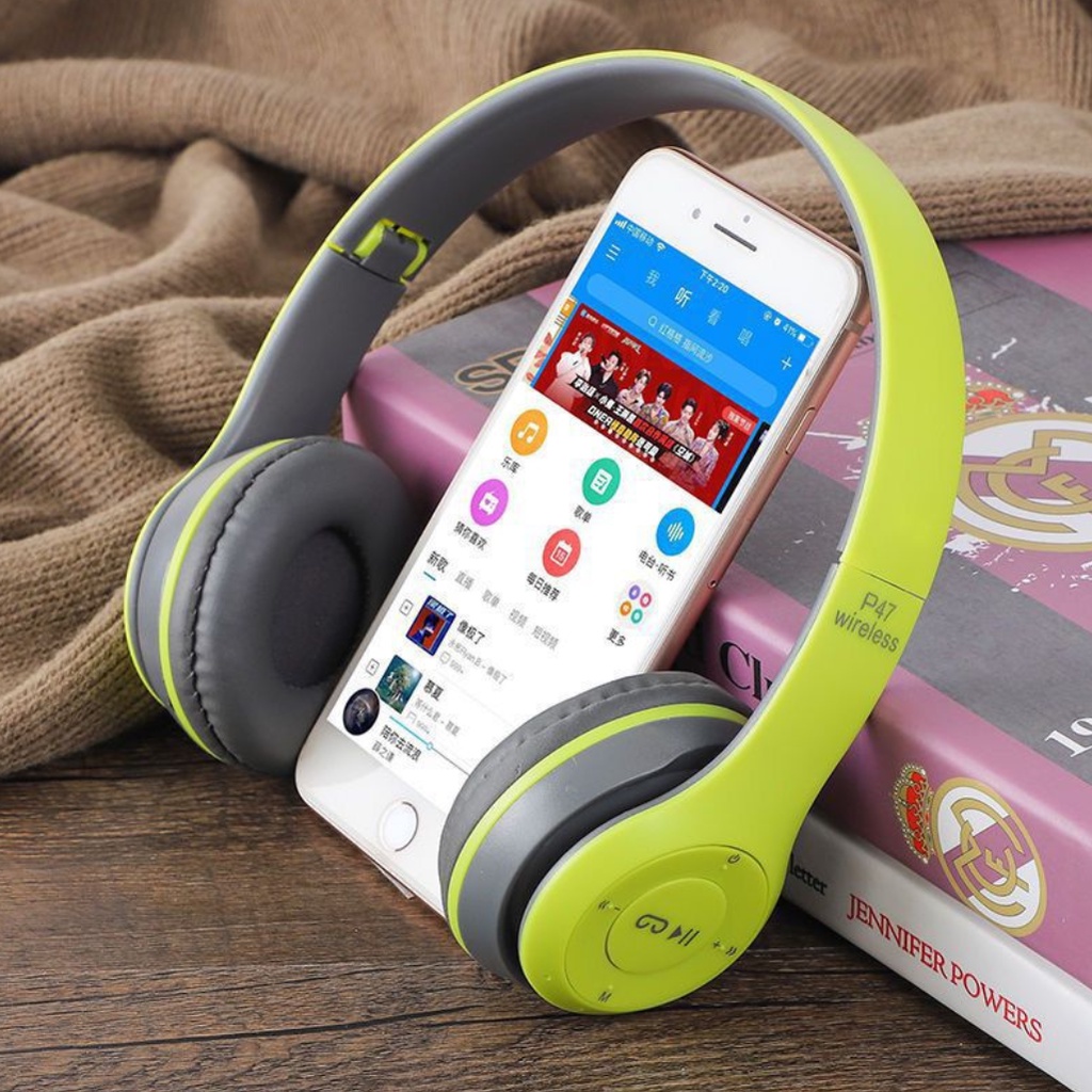 Tai Nghe Chụp Tai Bluetooth Headphone Không Dây 5.0 P47 BOMAN Dễ Thương Trend Tiktok