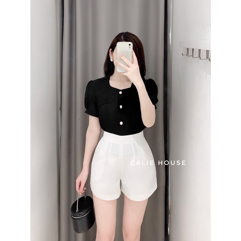 Quần short cạp cao thời trang nữ Calie House Q45