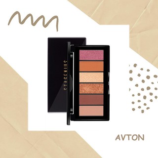 STAGENIUS Eyeshadow Palette 6 Colors Waterproof Matte Earth Tone with Mirror FOCALLURE