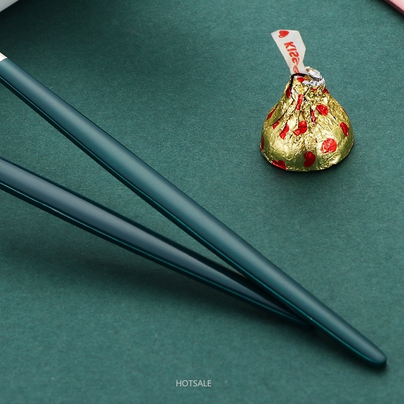 Bộ muỗng nĩa đũa ba món bằng thép không gỉ di động cho học sinh