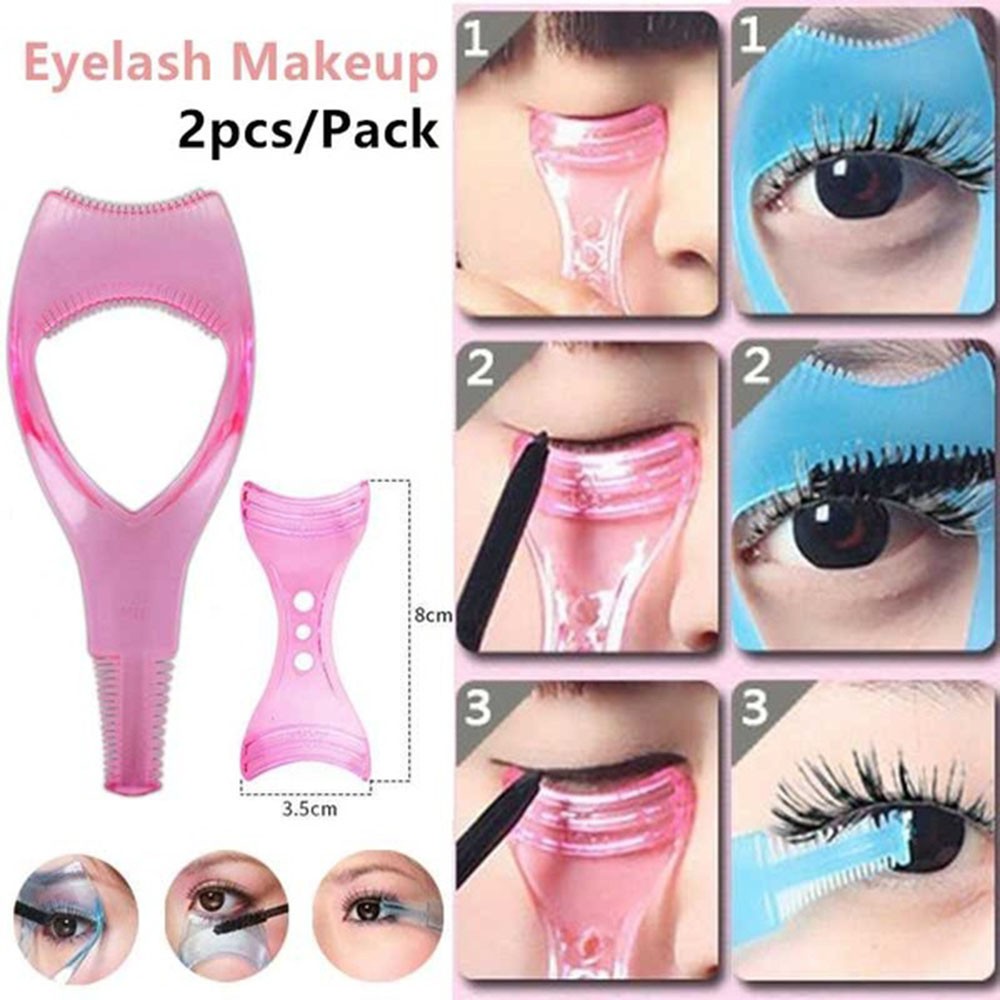 [Hàng mới về] Bộ 2 dụng cụ hỗ trợ chuốt mascara / kẻ mắt / chuốt mi làm đẹp thời trang cho nữ