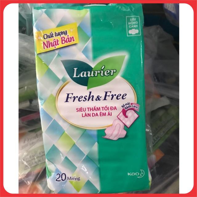 Băng vệ sinh Fresh &amp; Free có cánh ( 20 miếng gói to )