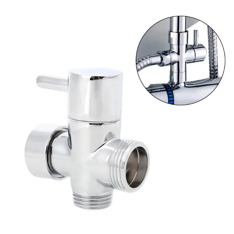 Van Vòi Sen 2 Chiều 2.5cm Bằng Đồng Thau Mạ Chrome Thông Dụng Cho Nhà Tắm