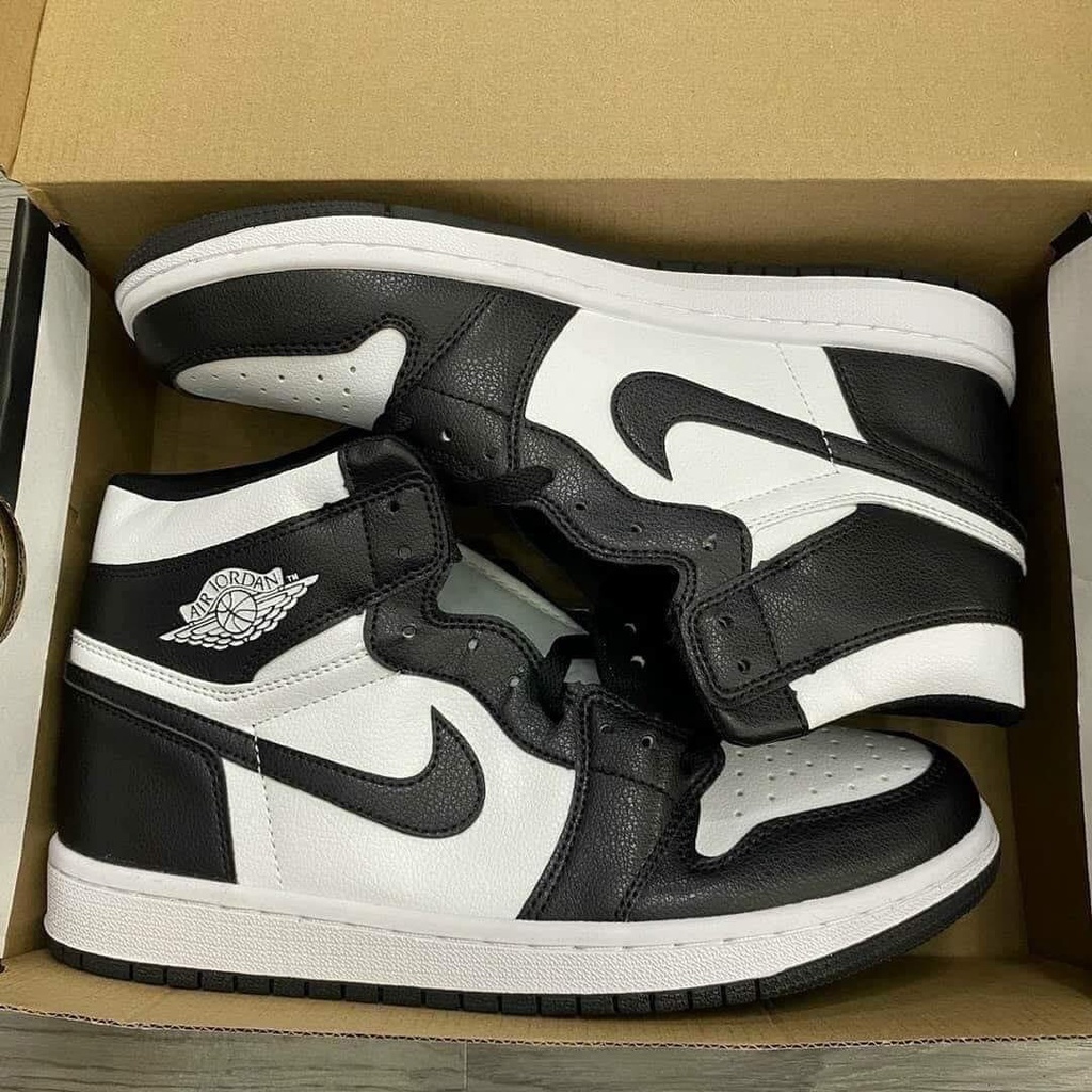 (surucar- DA XÍT ĐẾ ĐÚC XỊN] GIày JORDAN 1 PANDA CỔ CAO,Giày thể thao JODAN,Giày sneaker JD1 HIGH đen trắng cao mới nhất