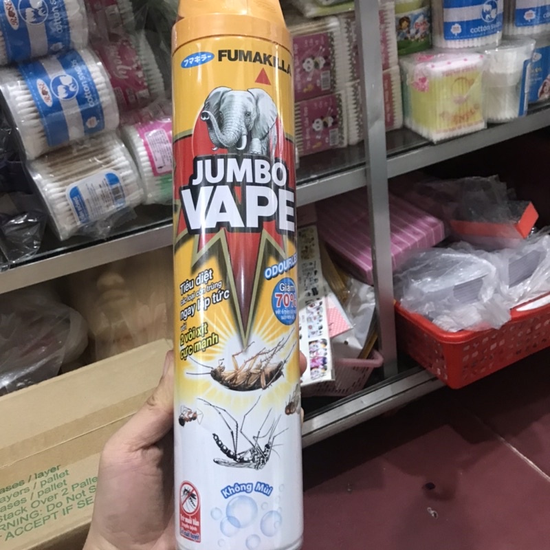 Bình Xịt Côn Trùng Jumbo Vape Không Mùi 600ML