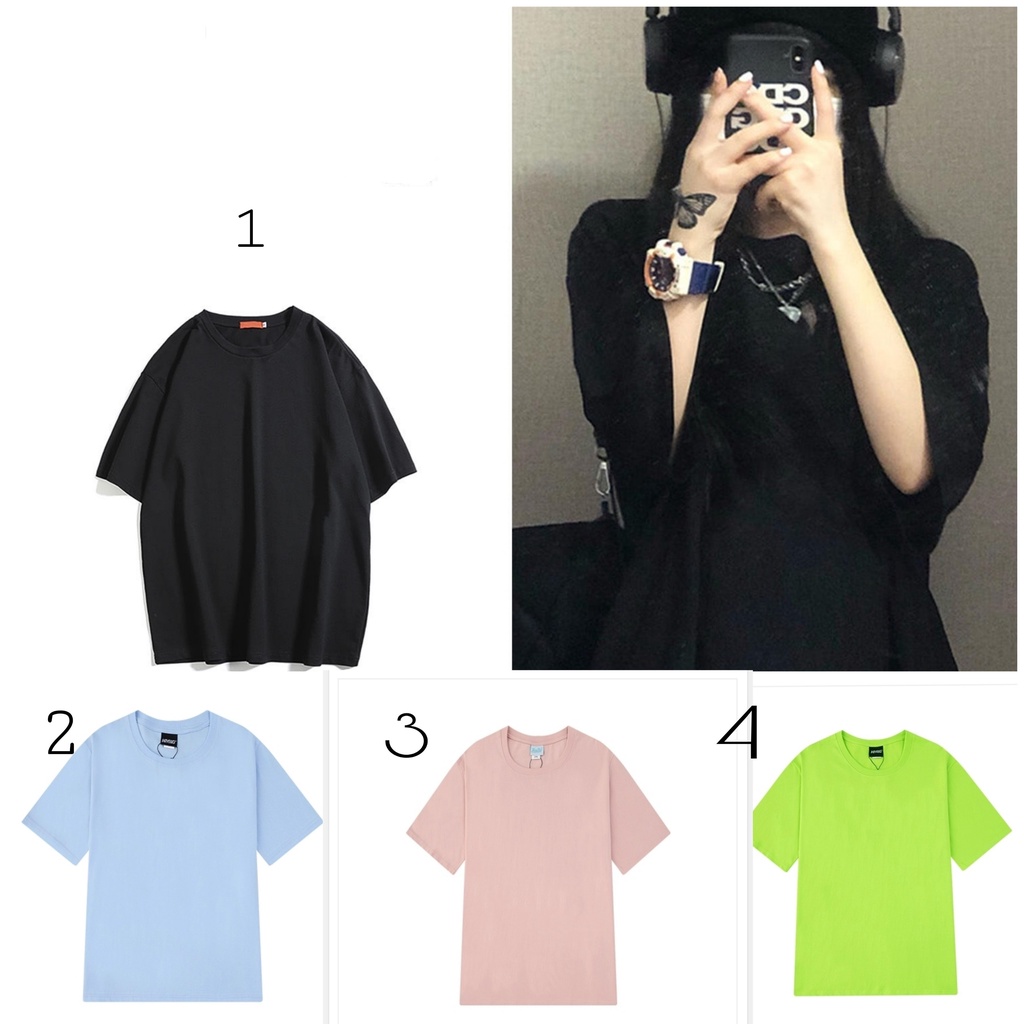 Áo Phông Trơn Nhiều Màu Dáng Rộng Cotton Thấm Hút Co Giãn | BigBuy360 - bigbuy360.vn