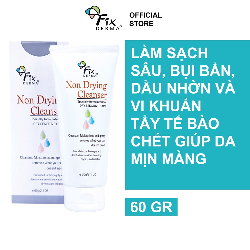 ✅[Siêu Cấp Chính Hãng] Sữa rửa mặt giảm mụn, nhờn, tẩy tế bào chết Fixderma Non Drying Cleanser