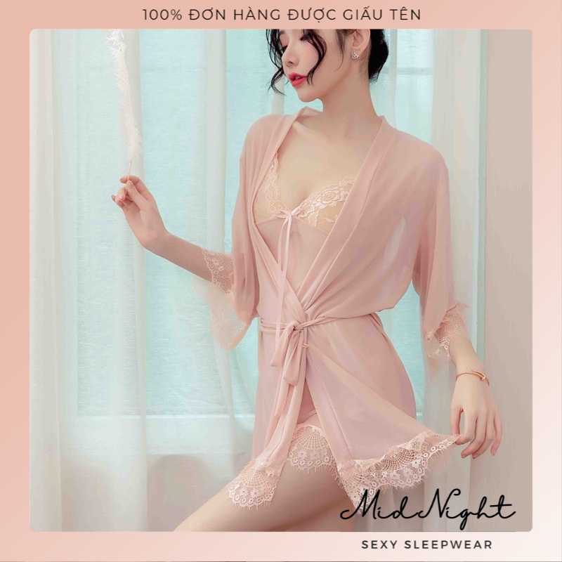 Bộ Đồ Ngủ Ren Sexy - Váy Ngủ Gợi Cảm - Đồ Lót Gợi Cảm Nữ Size Lớn Xuyên Thấu Cám Dỗ Mid Night Sexy | BigBuy360 - bigbuy360.vn