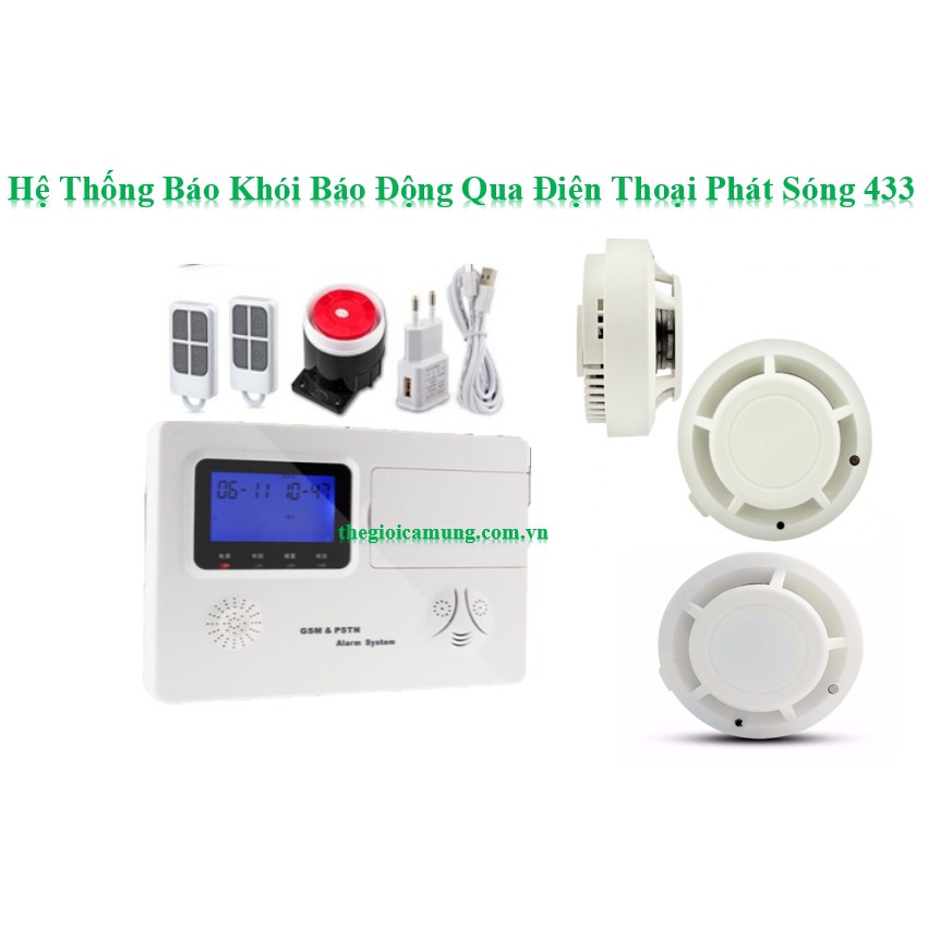 Hệ thống báo khói báo cháy không dây báo động khẩn qua điện thoại MIKA 260Sim