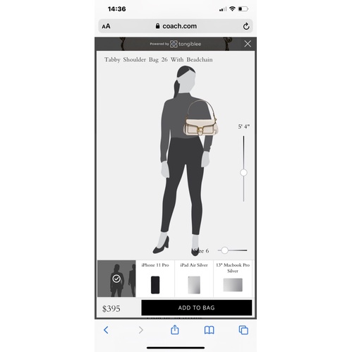 TÚI COACH Tabby Shoulder Bag 26 With Beadchain