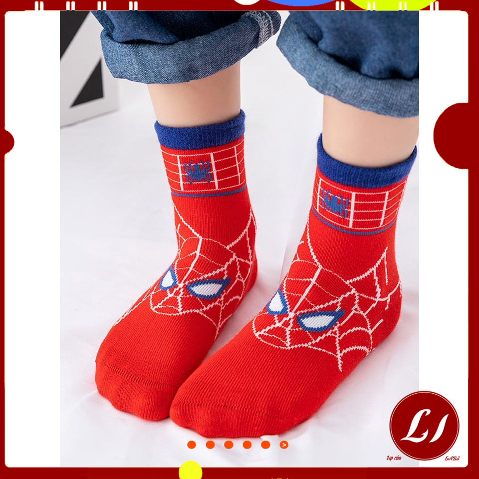 SET TẤT SIÊU NHÂN NHỆN cao cổ mẫu mới nhất cho các bé từ 3 - 8 tuổi