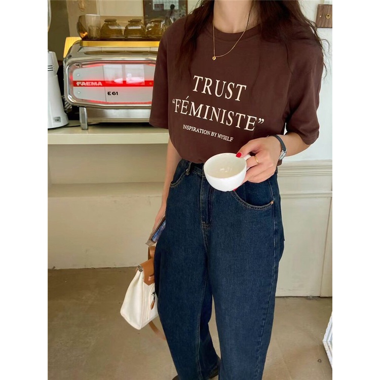 Áo Thun 3158 Trust Tay Lỡ PEONYB Unisex [FREESHIP]  Phông form rộng cộc in hình vintage cá tính nữ hàn quốc Ulzzang