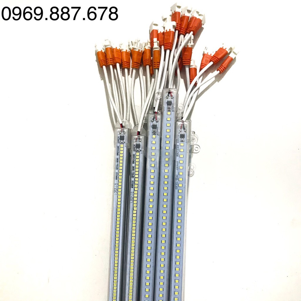 Đèn led thanh 220v 1m 50cm 30cm chíp 2835 siêu sáng màu trắng vàng, led thanh 220v bọc nhựa dùng điện trực tiếp