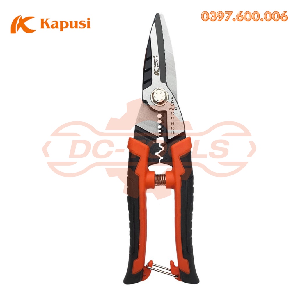 KÌM CẮT TUỐT DÂY ĐIỆN ĐA NĂNG 3 TRONG 1 TIỆN LỢI, NHỎ GỌN KAPUSI DC-TOOLS