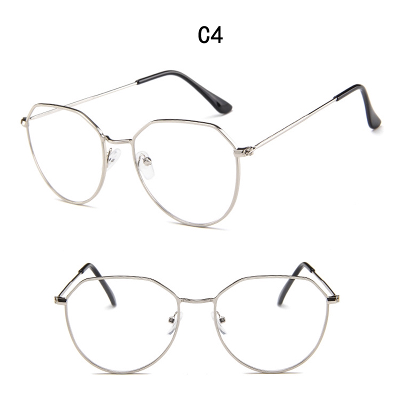 Mắt kính gọng kim loại tròn cho unisex