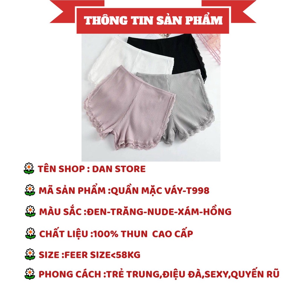 Quần Váy Nữ - Quần Mặc Váy Nữ thiết kế xinh xắn thoáng mát DAN STORE MÃ T998