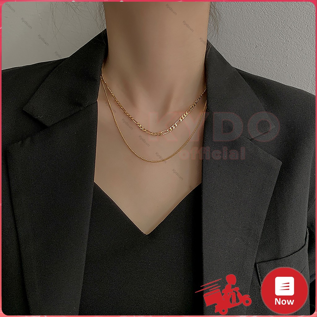 Dây chuyền choker bạc xinh cho nữ phong cách cá tính MCK10 Kydo - Trang sức phụ kiện đeo cổ 2021