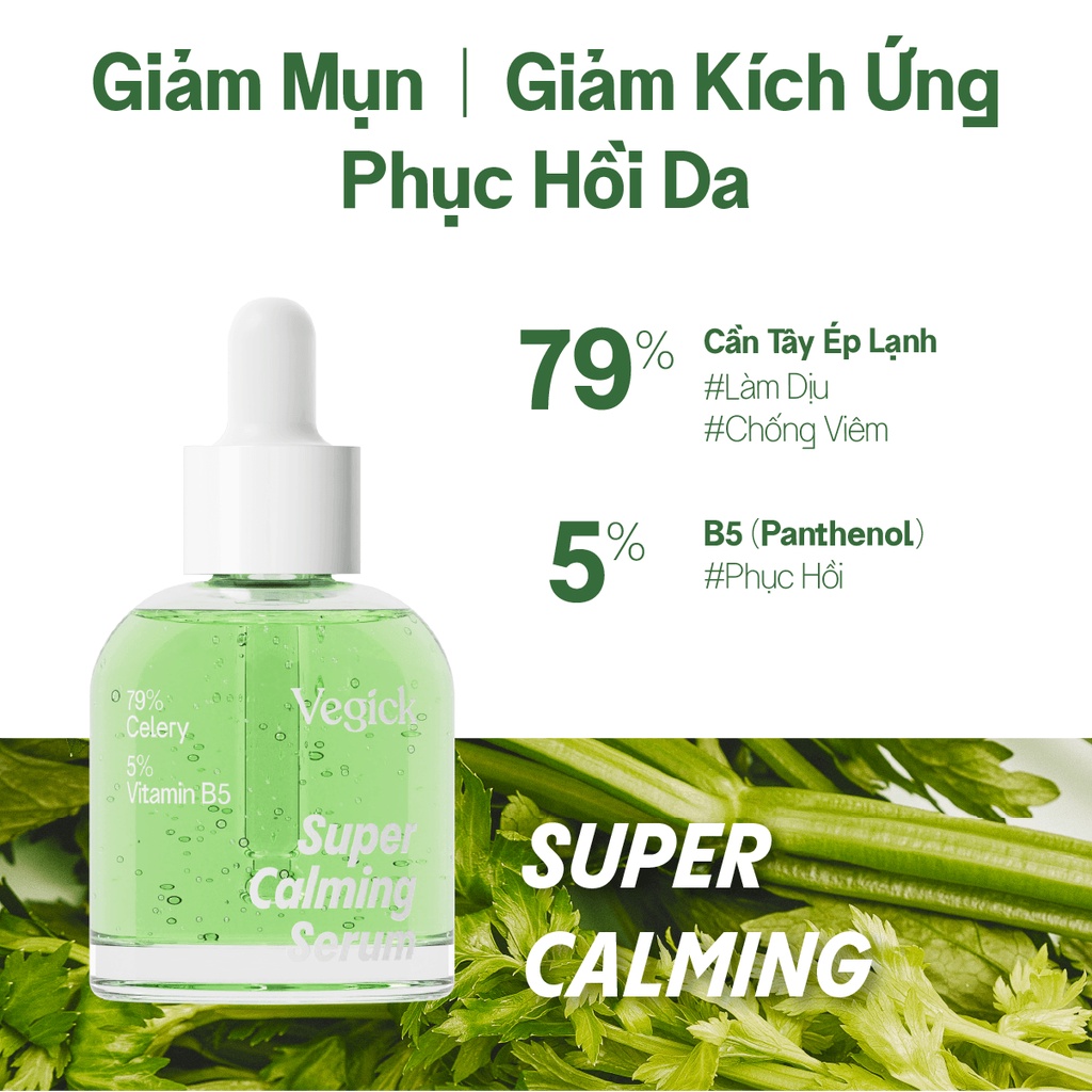 [Qùa Tặng] Combo 3 Tinh Chất Dưỡng Vegick WHITENING SERUM, CALMING SERUM, REPAIRING SERUM, 4.5ml