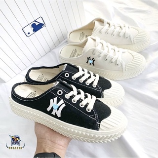 Giày thể thao đạp gót nữ, giày lười 2 màu trắng đen size 36-39