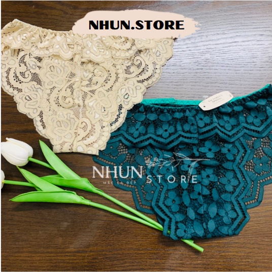 Quần lót nữ vải ren sexy mềm mại xuyên thấu gợi cảm quyến rũ thoáng mát freesize bigsize N2 | BigBuy360 - bigbuy360.vn