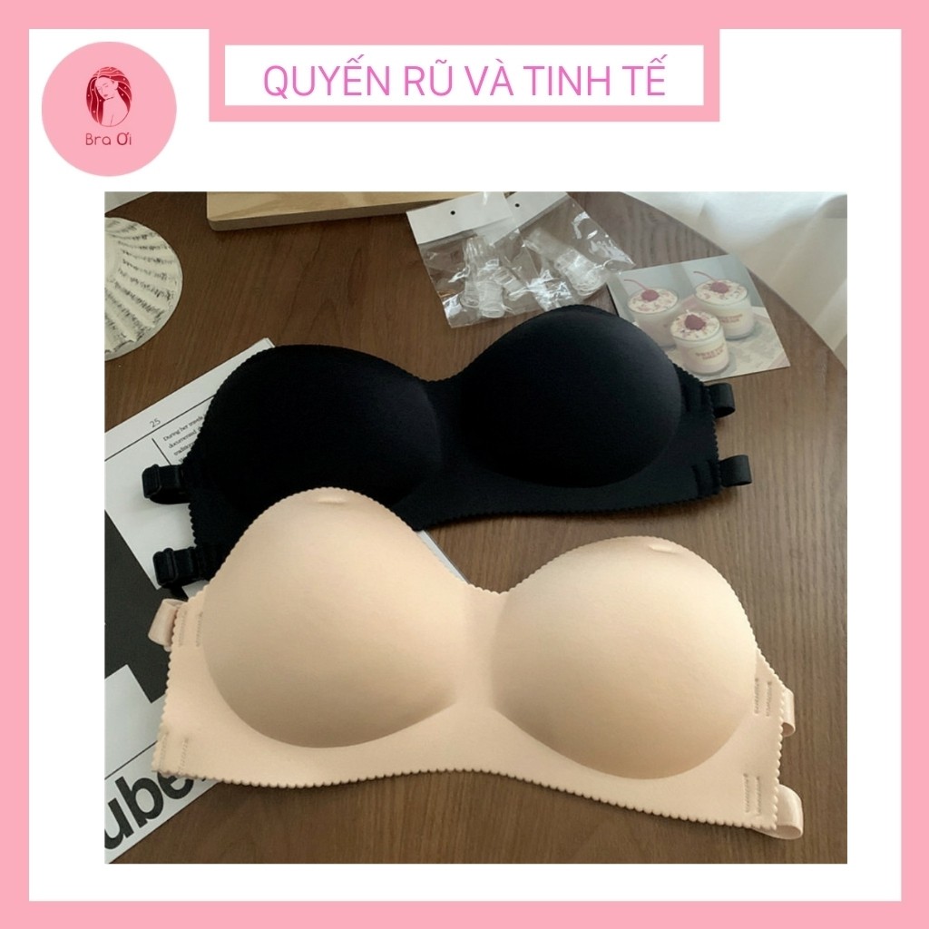 Áo bra chống tụt   💓FreeShip💓 tặng kèm dây trong rời, nâng ngực , đẩy ngực , chất su mềm mại