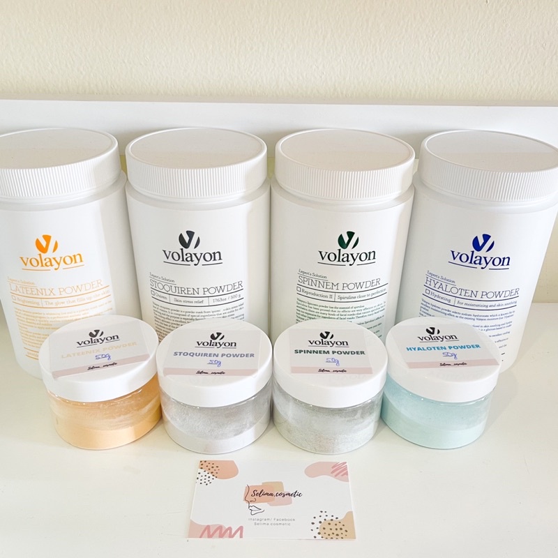 Mặt nạ chuyên dụng cho spa VOLAYON : SPINNEM POWDER, HYALOTEN POWDER, LATEENIX POWDER, STOQUIREN POWDER