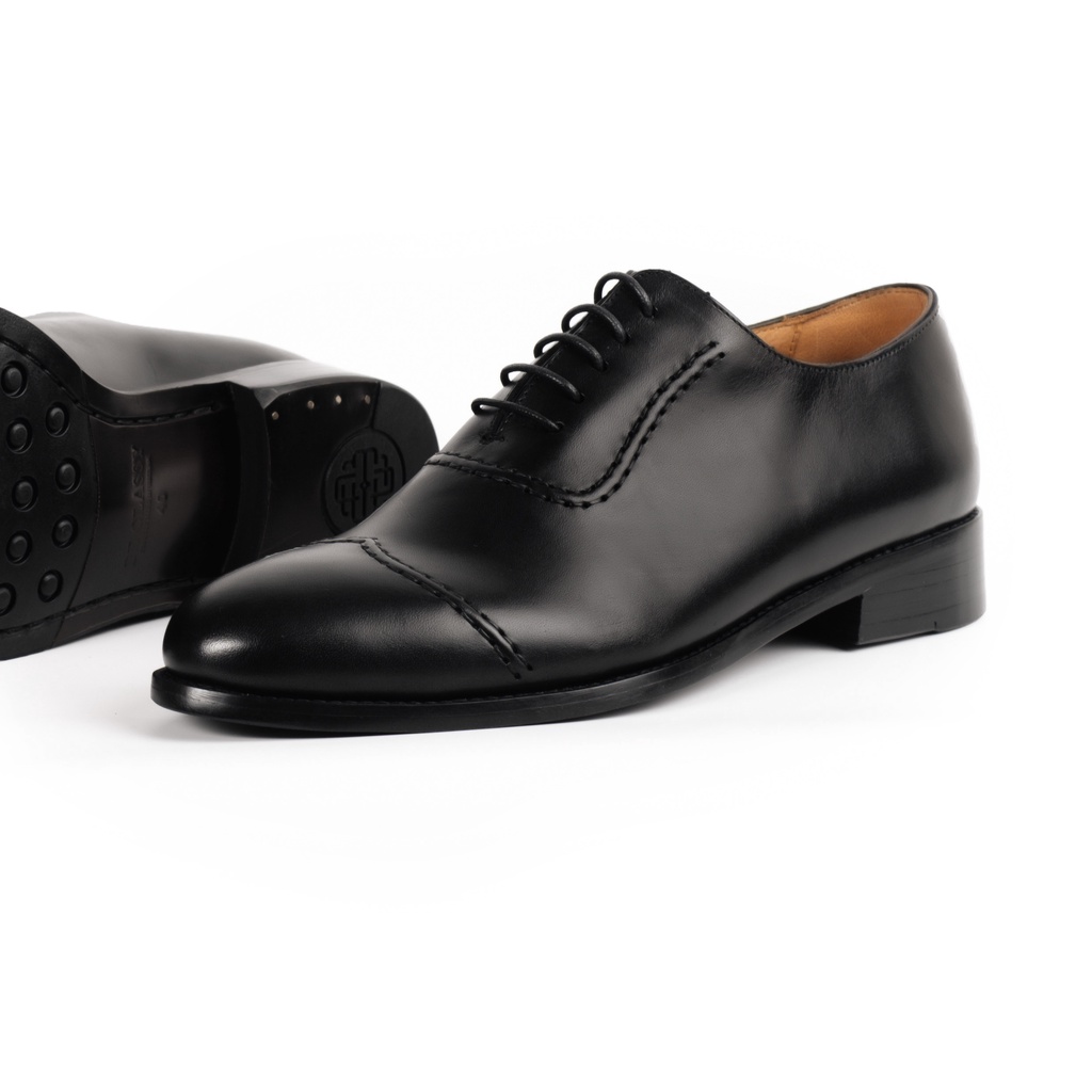 Giày Tây Cao Cấp DOUBLE STITCHES OXFORD - OF22 - Da Bò Ý Lót Trong Da Bò Mộc - Thương hiệu Be Classy