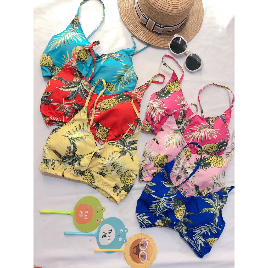 Set bikini đi biển mẫu trái dứa | BigBuy360 - bigbuy360.vn