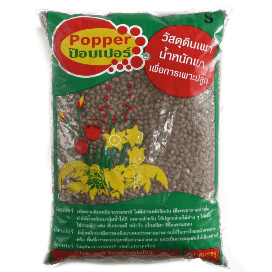 Đất sét nung Popper Thái Lan, siêu nhẹ, lâu rã, dùng trồng Lan, Xương Rồng, Sen Đá, Lọc Hồ Cá, nhiều size lựa chọn - 1L