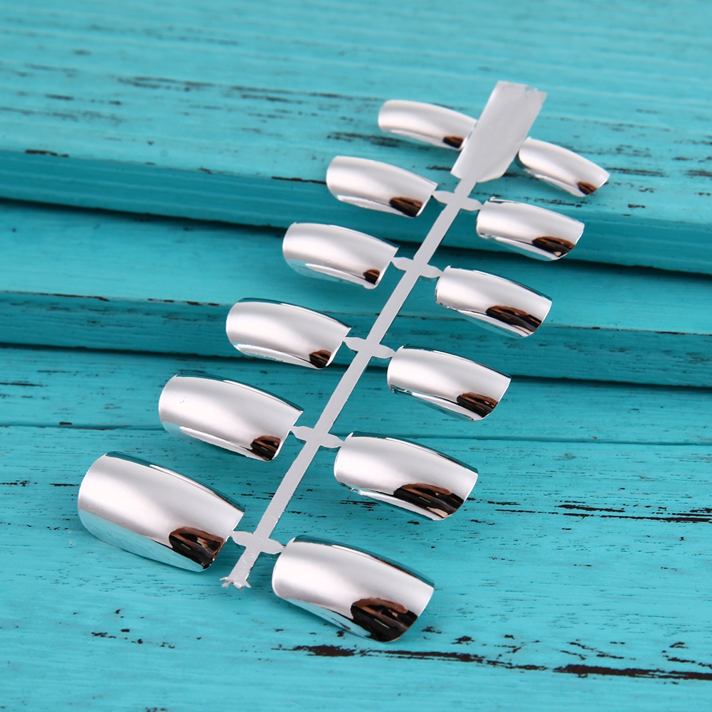 12pcs Nail Art Stickers Applique Full Gold Silver Cover Patch Foils Paste