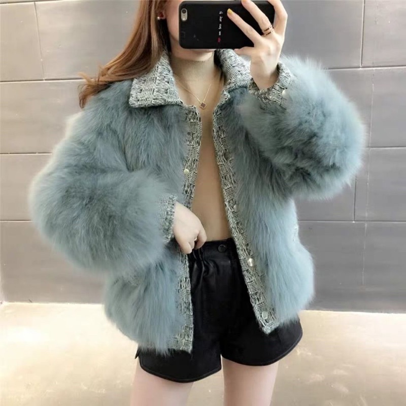 Áo khoác lông 2hand chốt mẫu trên livetream