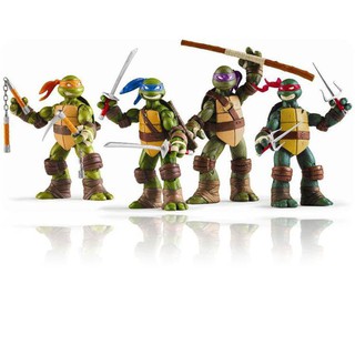 Bộ 04 Mô Hình Nhân Vật Ninja Rùa Có Khớp - Cao 12 cm