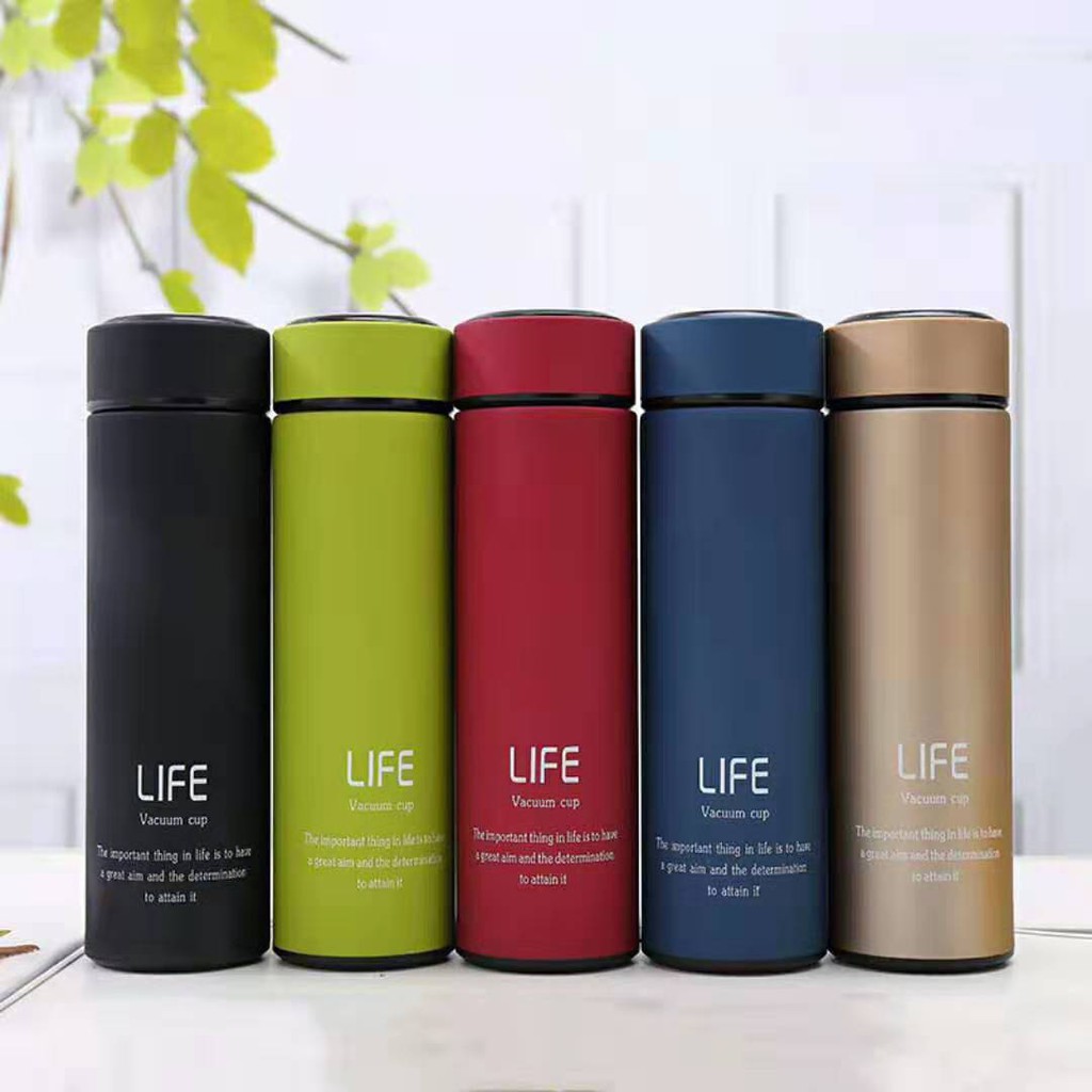 [Sỉ 75k] Bình Giữ Nhiệt Life 500ml inox 304 Cách Nhiệt 3 Lớp Sơn Nhám