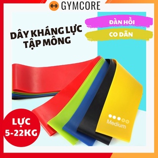Dây kháng lực tập gym, dây miniband tập mông, dây cao su đàn hồi tập thể dục GYMCORE