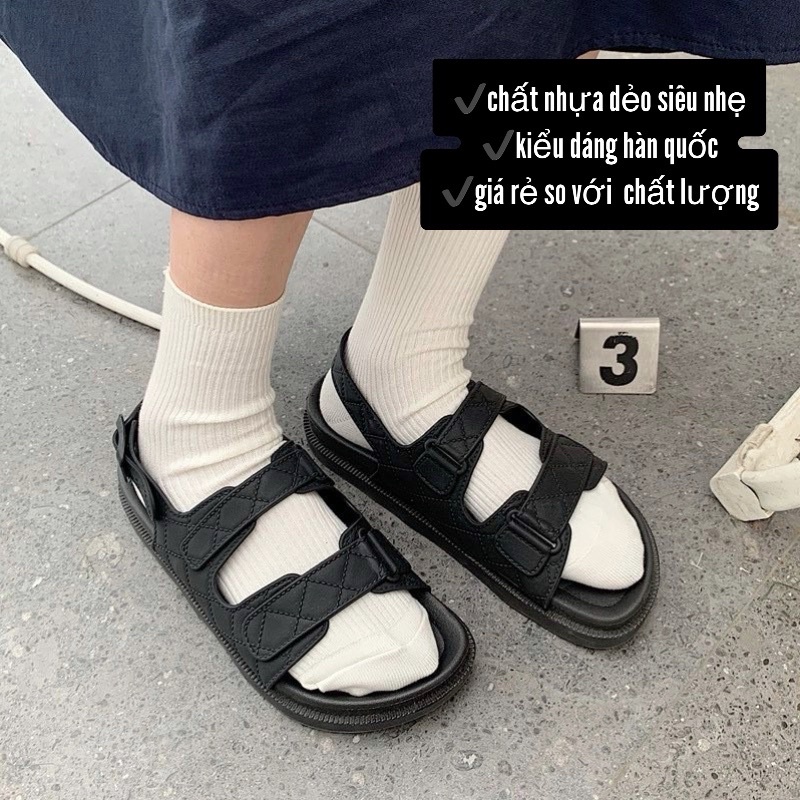 Dép Sandal Ulzzang Quai Dẻo Nhiều Màu D89