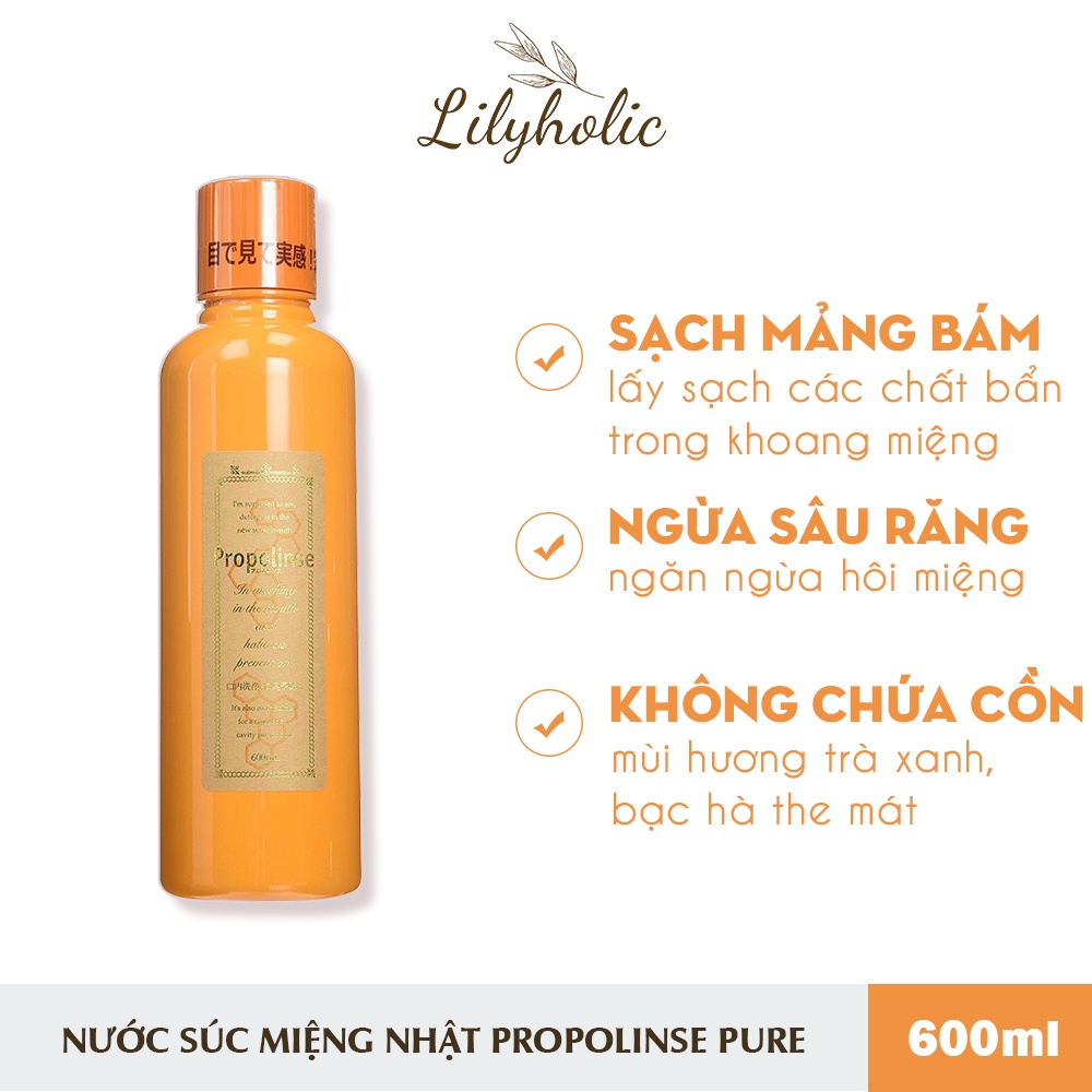 Nước súc miệng trắng răng PROPOLINSE Nhật Bản 600ml